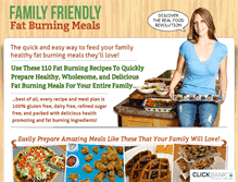 Tablet Screenshot of familyfriendlyfatburningmeals.com